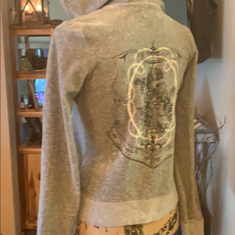 Vintage   Y2K gray zip up hoodie by Juicy  couture from  juicy store(